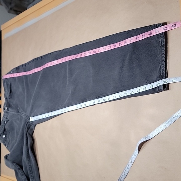 &Denim Size 6 Washed Black 90's Baggy Jeans Ultra High Waist, Gently Used Cond. - Picture 5 of 13